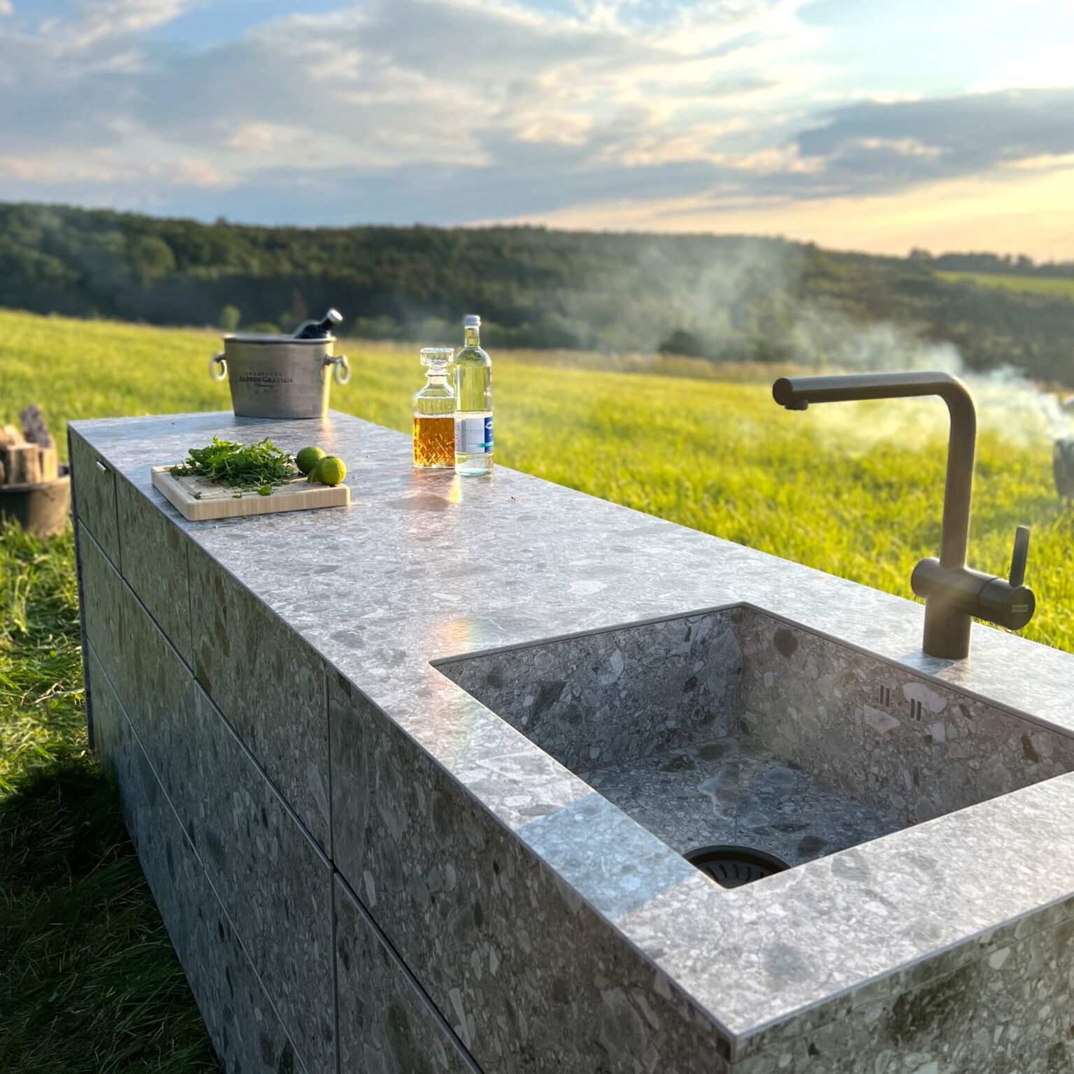 Buiten keuken, Cubic, Bourbon-Sleeckx buiten meubelen