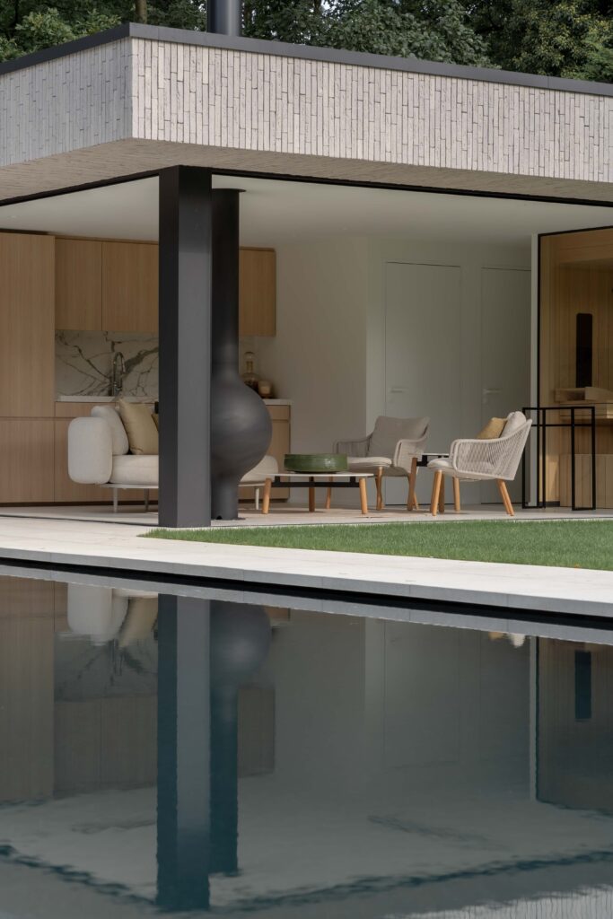 Buiteninrichting Halle-Zoersel – Project C, Bourbon-Sleeckx, Royal Botania, Tribù, Atelier Vierkant, Umbrosa, Vincent Sheppard, Limited Edition