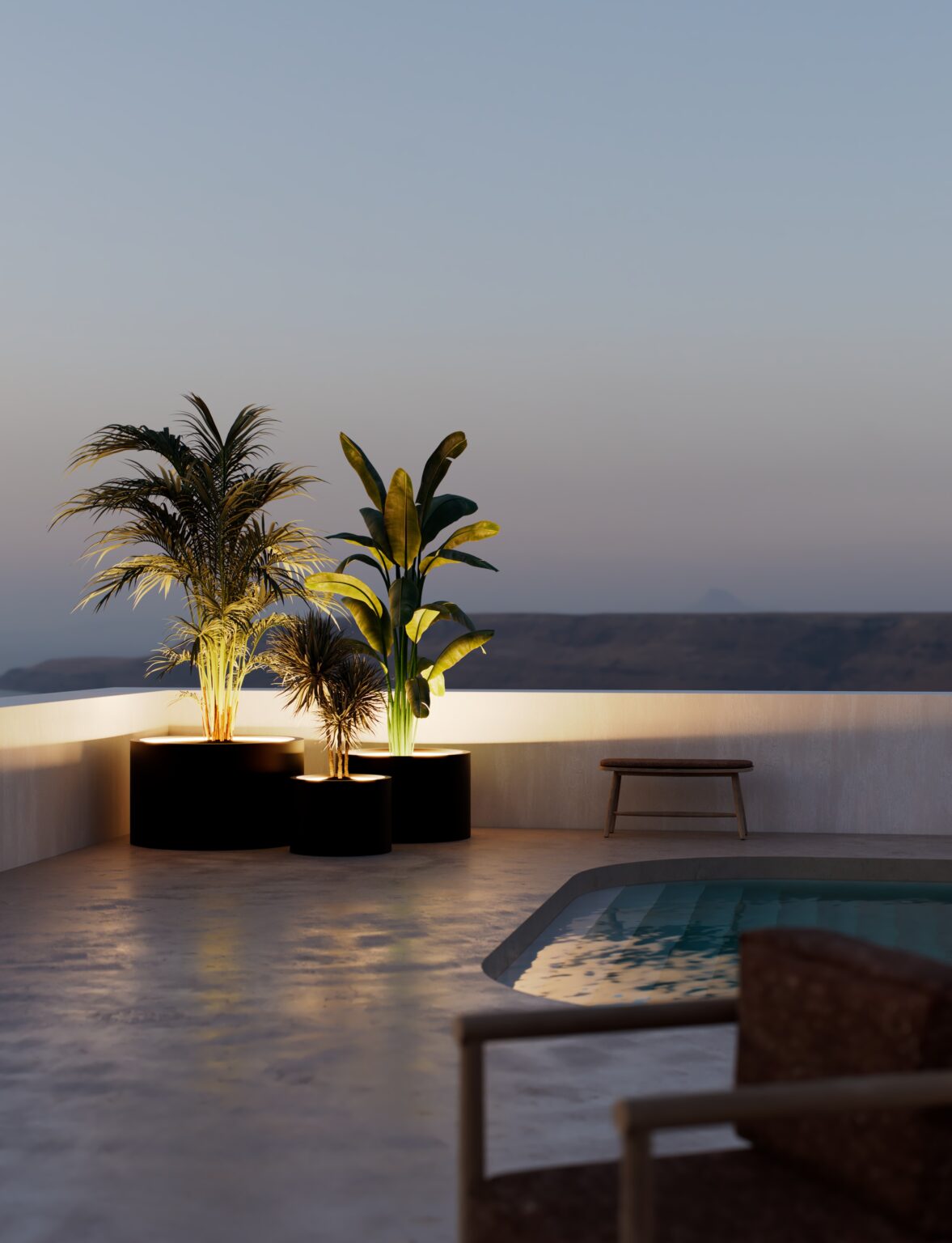 LED verlichting van de MAZU plantenbak