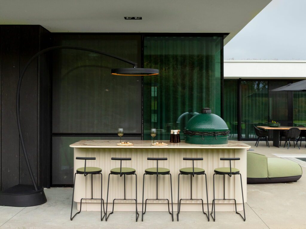Buiten keuken op luxe terras